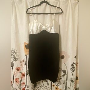 Vintage Gunne Sax black and white cocktail dress